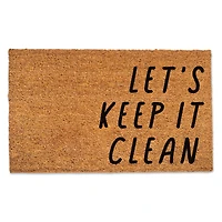 Let's Keep It Clean 30" x 18" Door Mat
