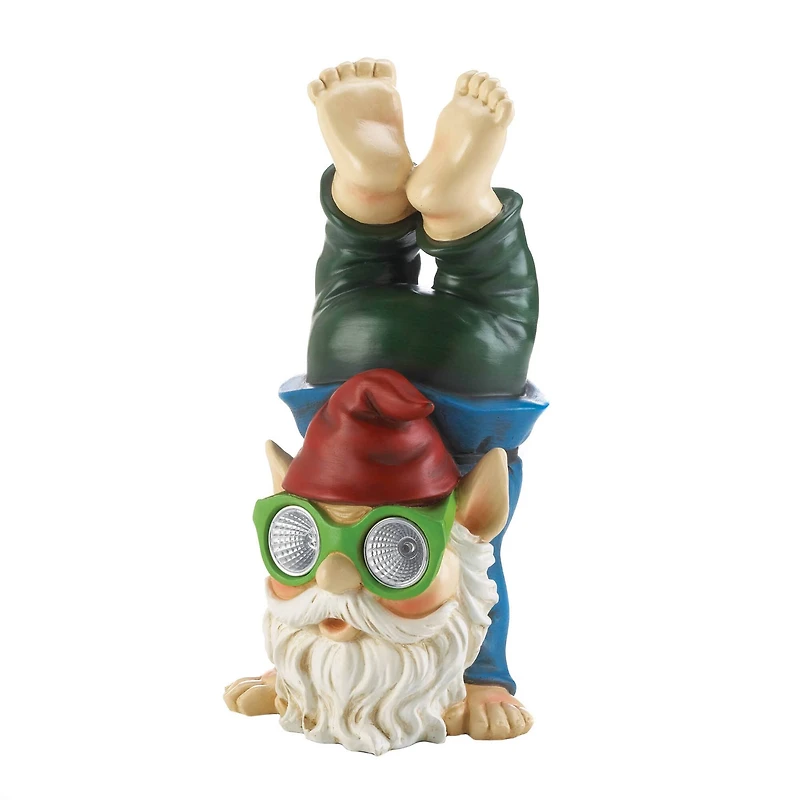 12.75" Handstand Solar Gnome Figurine