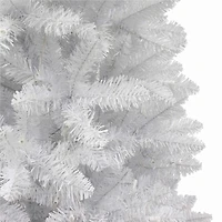 5ft. Pre-Lit White Carson Artificial Pine Christmas Tree, Clear Lights