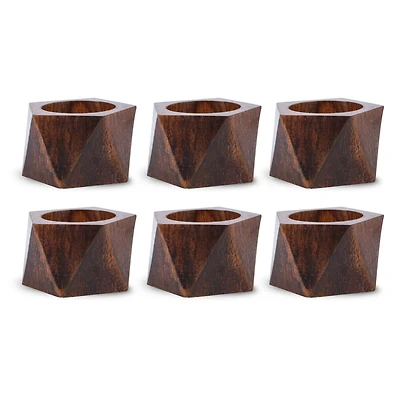 DII® Wood Triangle Napkin Rings, 6ct.