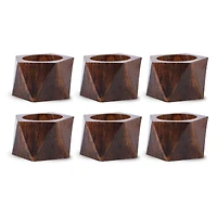 DII® Wood Triangle Napkin Rings, 6ct.
