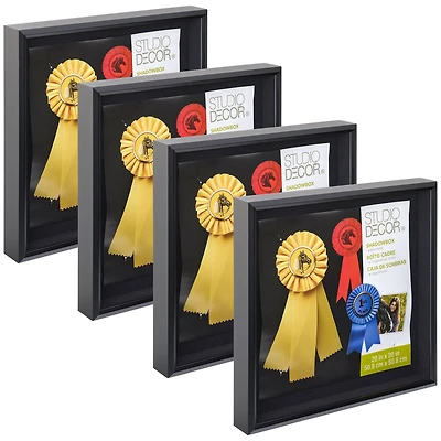 4 Pack: Black 20" x 20" Shadow Box by Studio Décor®
