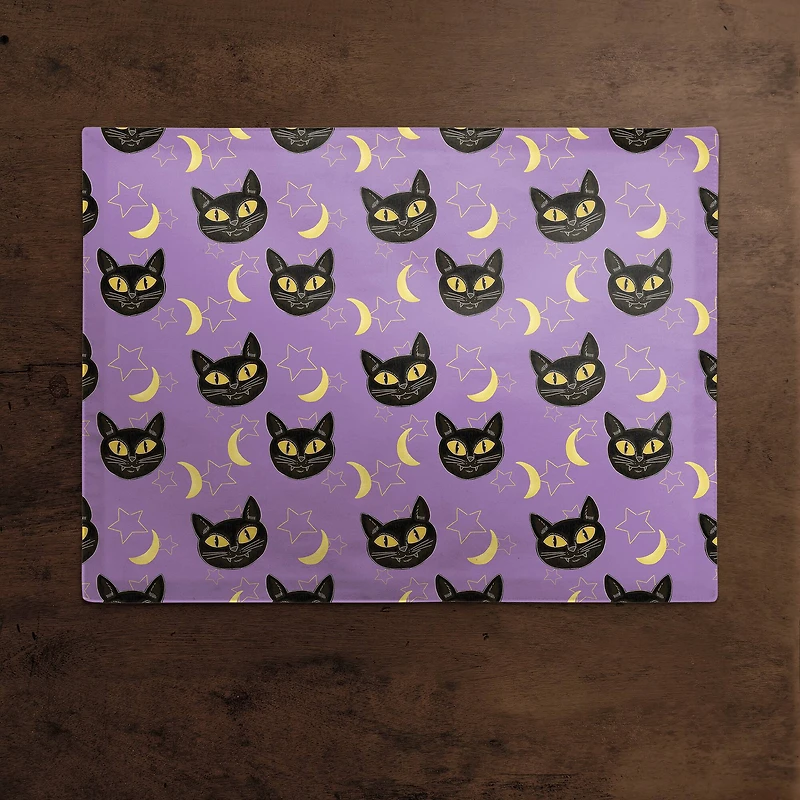 Cat Moon & Stars Pattern Poly Twill Placemat