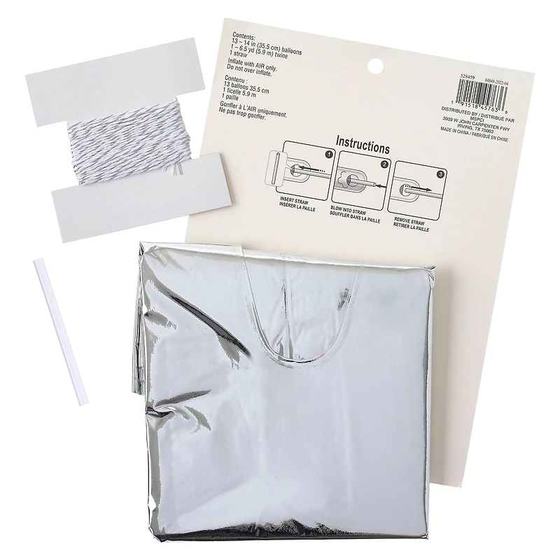 Happy Birthday Silver Foil Balloon Banner Kit By Celebrate It™