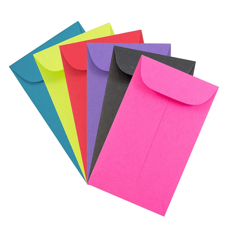JAM Paper 2.5" x 4.25" Assorted Coin Business Envelopes, 150ct.