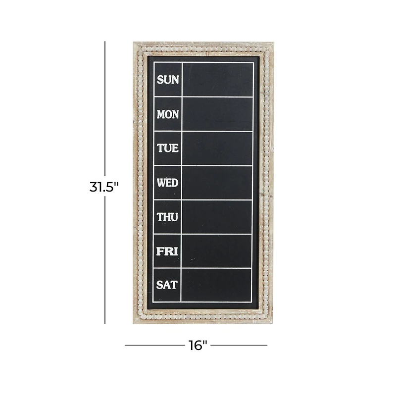 Brown Wood Farmhouse Wall Chalkboard, 32" x 16" x 2"