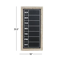 Brown Wood Farmhouse Wall Chalkboard, 32" x 16" x 2"