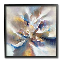 Stupell Industries Complex Abstraction Grey Orange Brush Strokes,12" x 12"