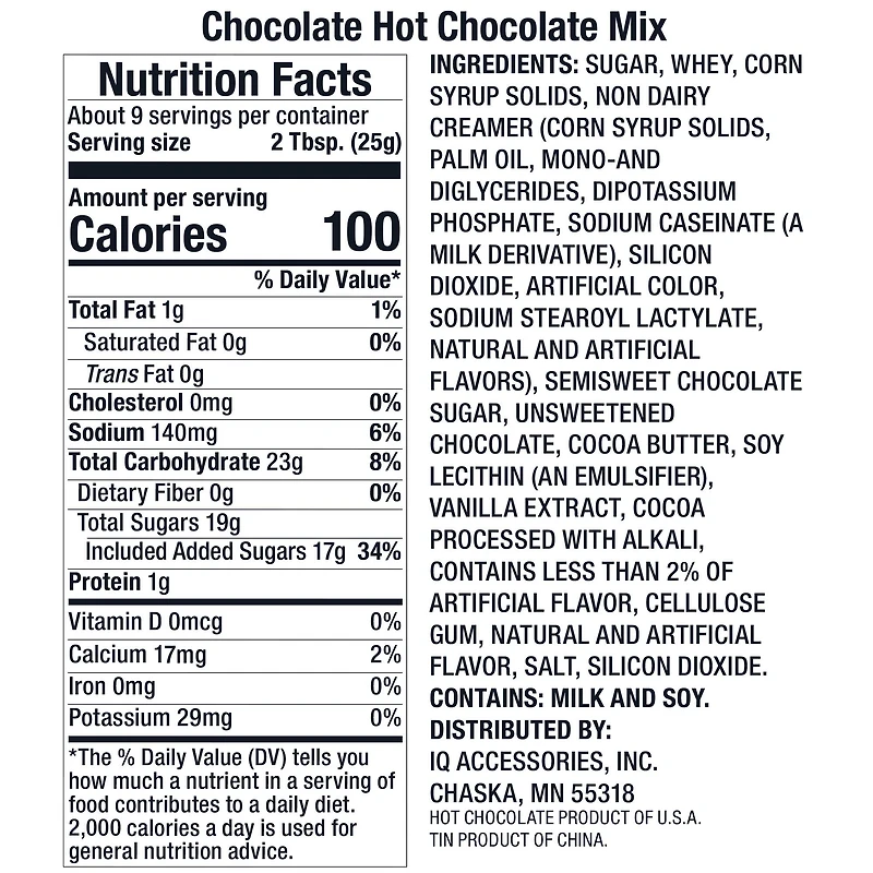 Assorted Hot Chocolate Tin, 1pc.