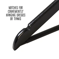 Honey Can Do Black Non-Slip Swivel Hook Wood Hangers, 24ct.