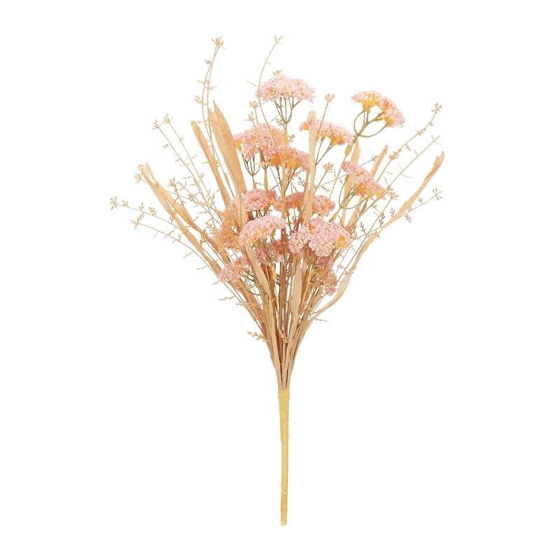 20.5" Blush Floral Grass Bush, 2ct.