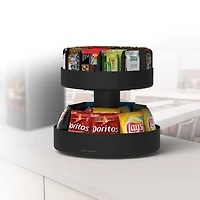 Mind Reader 2-Tier Lazy Susan Granola Bar and Snack Organizer