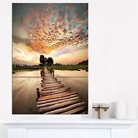 Designart - Makeshift Wooden Pier Over River