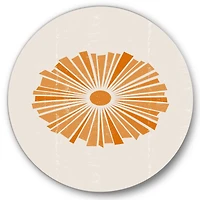 Designart - Minimal Orange Radiant Sun I