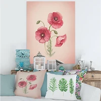Designart - Retro Poppy Flowers