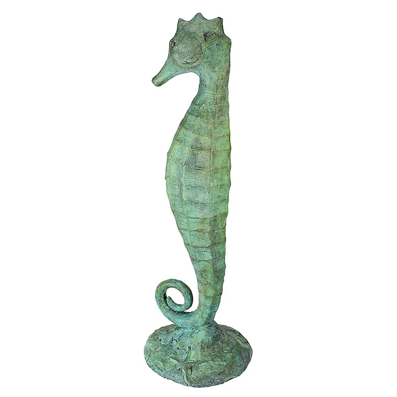 Design Toscano 19" Seahorse Bronze Garden Statue