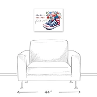 Stars and Stripes Sneakers Canvas Wall Art