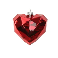 3.5" Red Diamond Heart Glass Ornament by Ashland®