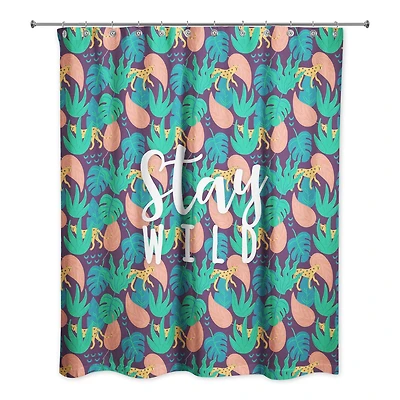 Cheetah Tropical Shower Curtain