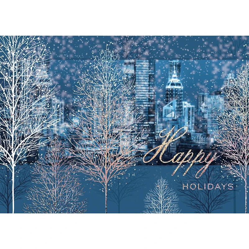 JAM Paper 5" x 7" City Through the Trees Blank Cards & Matching Envelopes Set, 25ct.