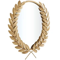 CosmoLiving by Cosmopolitan Gold Metal Leaf Wall Mirror 23" x 2" x 23"