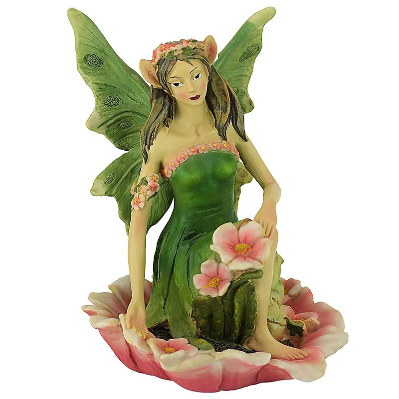 Design Toscano 9" Green Fairy of Acorn Hollow Statue