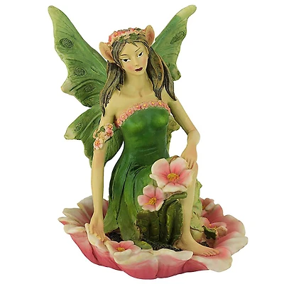 Design Toscano 9" Green Fairy of Acorn Hollow Statue