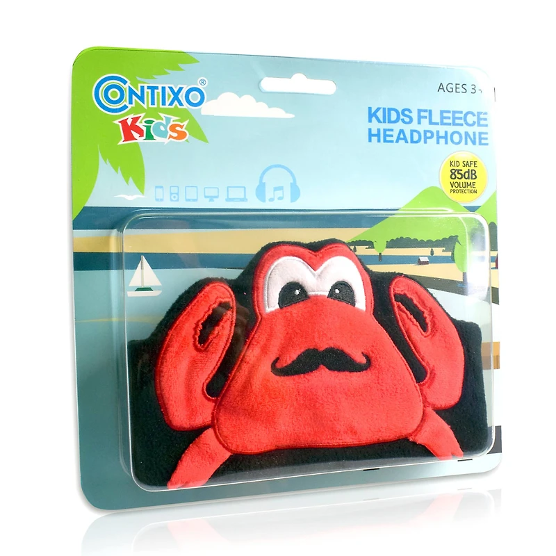 Contixo H1 Adjustable Fleece Headband Headphones, Crab