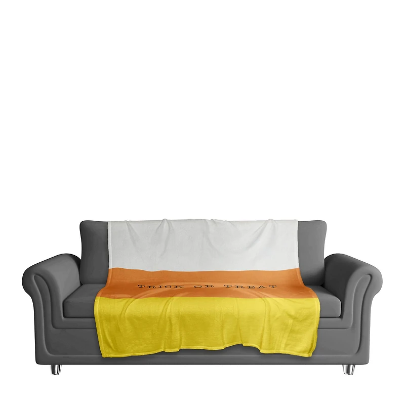 Candy Corn Treat Fleece Throw