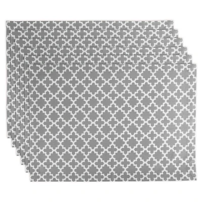 DII® Gray Lattice Placemat Set, 6ct.