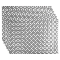 DII® Gray Lattice Placemat Set, 6ct.