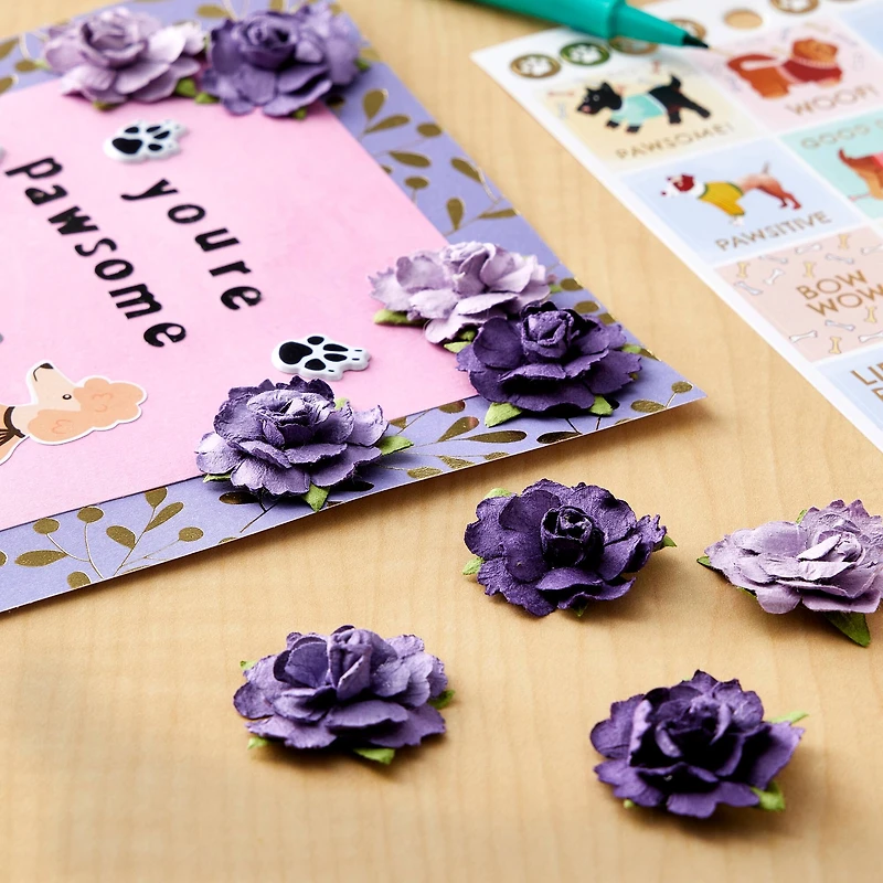 Small Lavender Rose Embellishments by Recollections™ Signature™