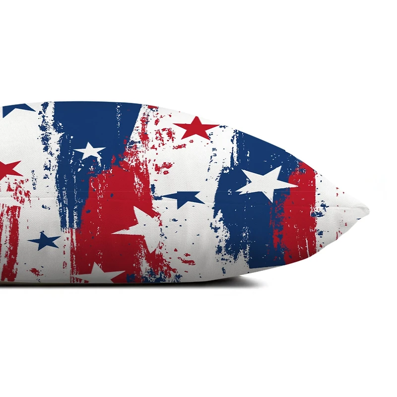 18" Distressed Stars & Stripes Indoor Outdoor Pillow