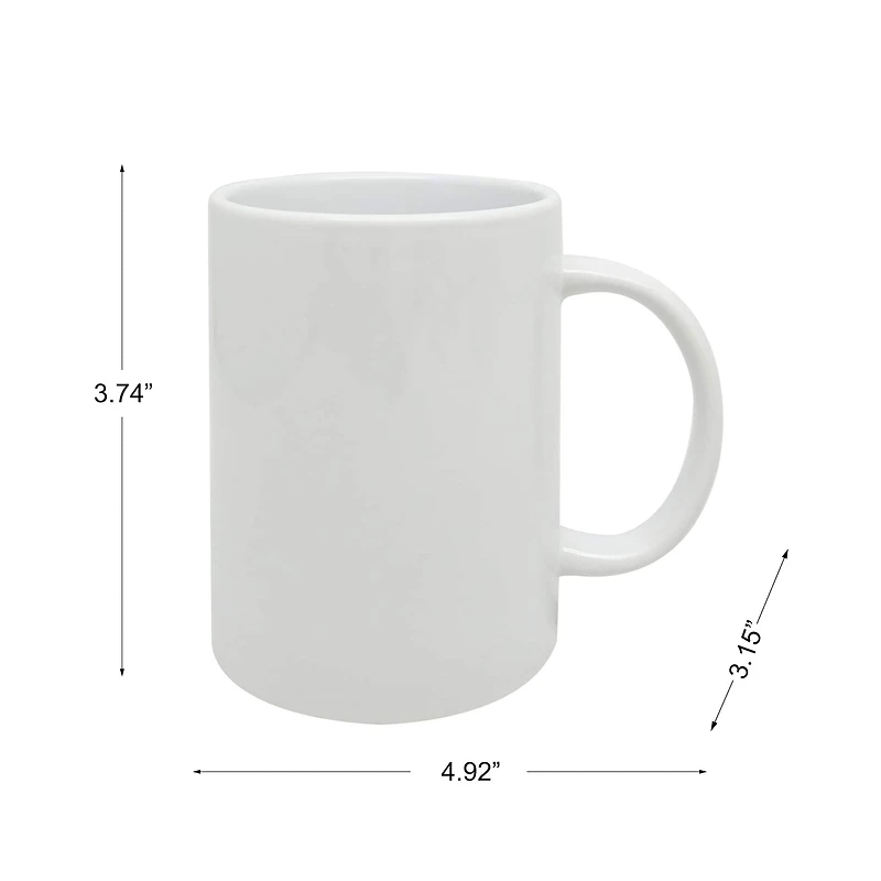 15oz. White Ceramic Sublimation Mugs, 6ct. by Make Market®