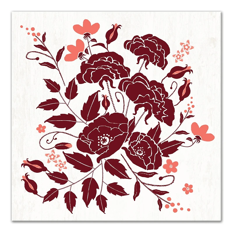 Red Flowers Canvas Wall Art