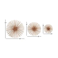 CosmoLiving by Cosmopolitan Starburst Metal Wall Accent Set, 3ct.