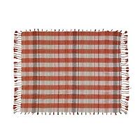 Hello Honey® Warm Tone Plaid Cotton Blend Throw Blanket