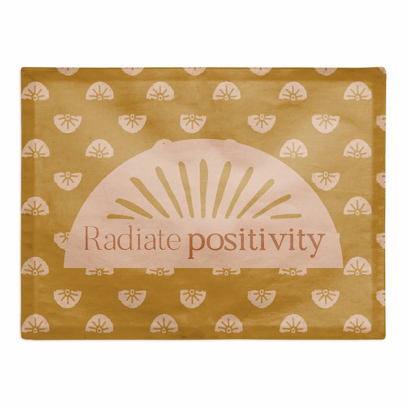 18" Radiate Positivity Cotton Twill Placemat