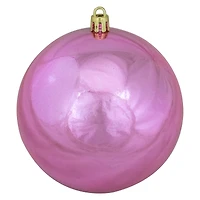 12ct. 4" Pink Shiny Shatterproof Christmas Ball Ornaments