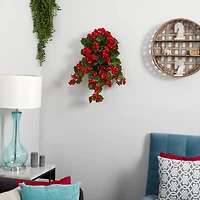 29" UV Resistant Geranium Artificial Hanging Plants, 2ct.