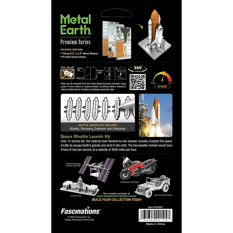 Metal Earth® Premium Series Space Shuttle Launch Steel Model Kit