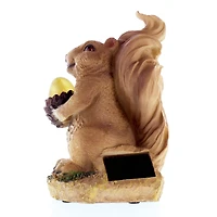 7" Squirrel Solar Statue