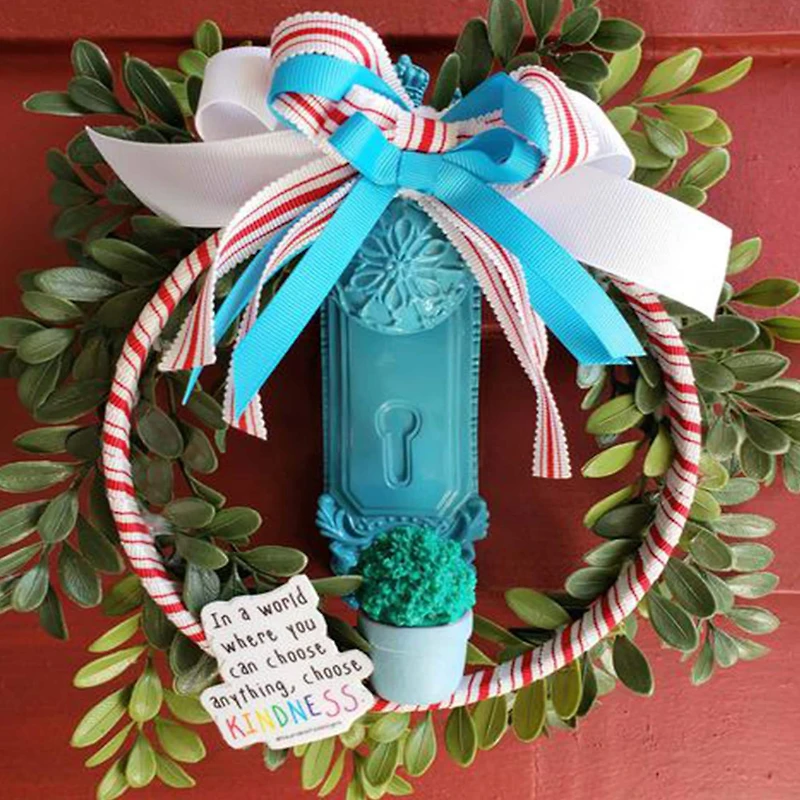 Gwen Studios White & Red Stripe Grosgrain Bows, 2ct.