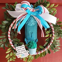 Gwen Studios White & Red Stripe Grosgrain Bows, 2ct.