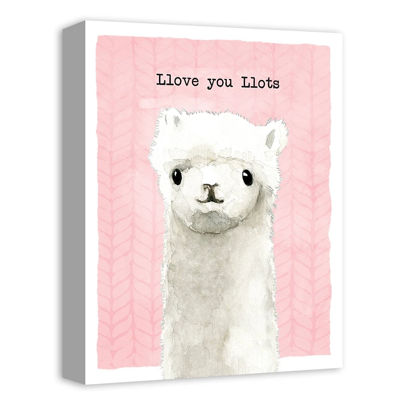 Llama Love Canvas Art