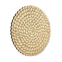 Gold Wood Carved Radial Plate Wall Decor 47" x 2" x 47"