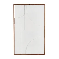 White Dimensional Geometric Framed Wall Décor