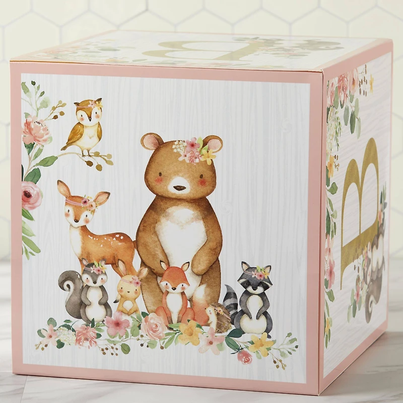 Kate Aspen Pink Woodland Baby Block Box Set, 4ct.