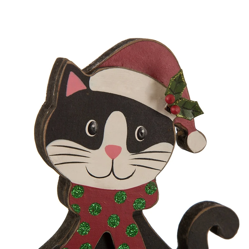 Glitzhome® 8" Wooden Metal Cat and Dog Stocking Holder Set