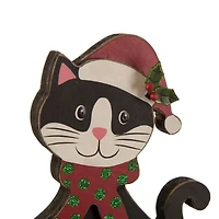 Glitzhome® 8" Wooden Metal Cat and Dog Stocking Holder Set